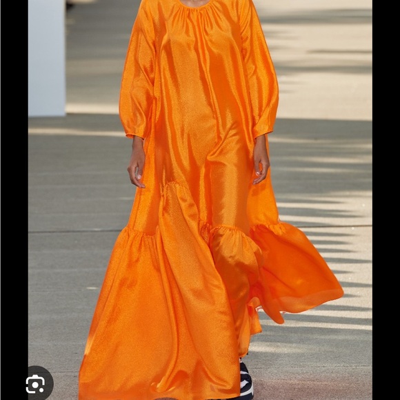 BAUM UND PFERDGARTEN mid-length orange dress - Picture 1 of 7